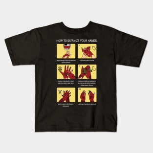 How to satanize your hands Kids T-Shirt